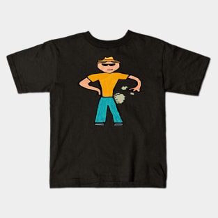 Farting Man Kids T-Shirt